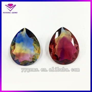 New Fashion Multi Color Pear Shape Loose Glass Gemstone Bead Price