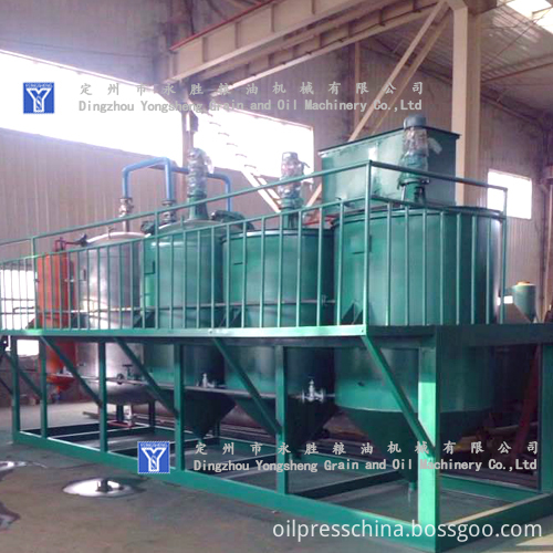 continuous refining decoloring process