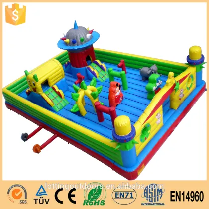 Vibrant Inflatable Kids Fun City Inflatable Playground,Inflatable Middle Aged Island Fun City