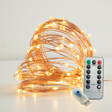 Smart LED Christmas Tree Lights Fairy Garland - Remote Control 12m USB Plug Copper Wire Holiday Decorations