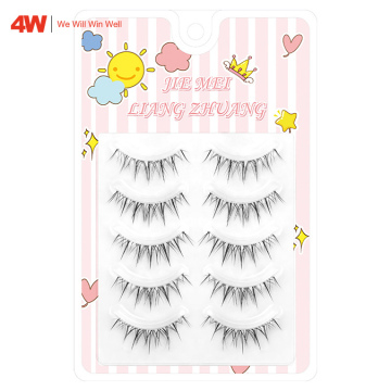 Thai-Style Natural Thick Eye Enhancer: Handmade Plant Fiber Full Strip False Eyelashes