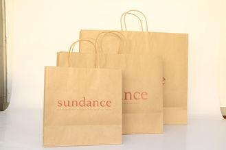 Reusable Coloured Large Brown Kraft Paper Bags With Handles