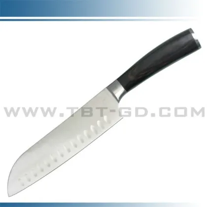 Stainless steel kitchen santoku knife