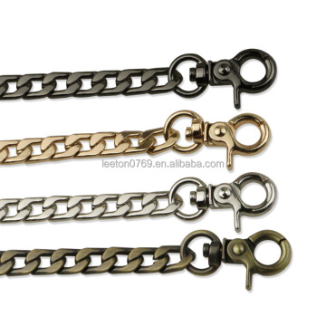 High-Quality Metal Fashion Flat Bag Chain - 120cm x 8mm, 4 Colors