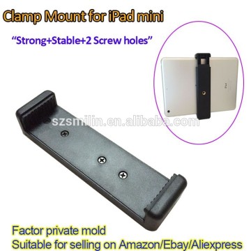 Manufacturer supply no patent 1/4" extendable Tablet Stand Mount Holder for iPad mini 1 2 generation Clip Clamp Attachment