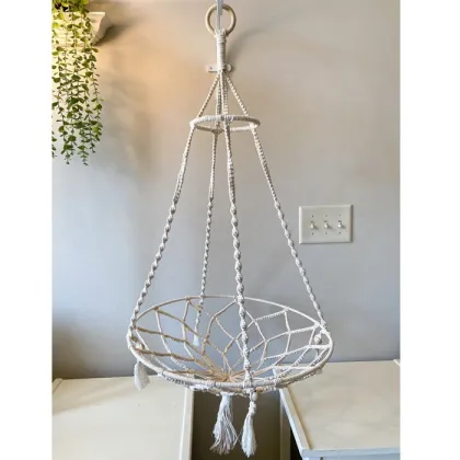 BODI Macrame Hanging Halo Pet Hammock Bed