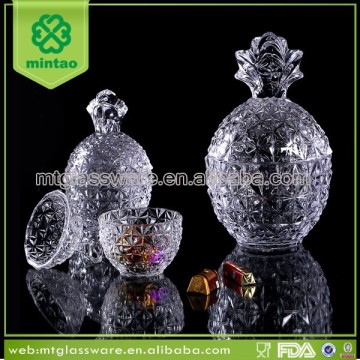 christmas pineapple shape clear glass candy jar                        
                                                Quality Choice
