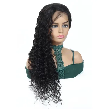 13X4 13X6 Transparent Swiss Lace Frontal Wig Pre Plucked Mink Deep Wave Brazilian Cuticle Aligned Human Remy Hair Lace Front Wig