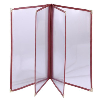 clear menu holder
