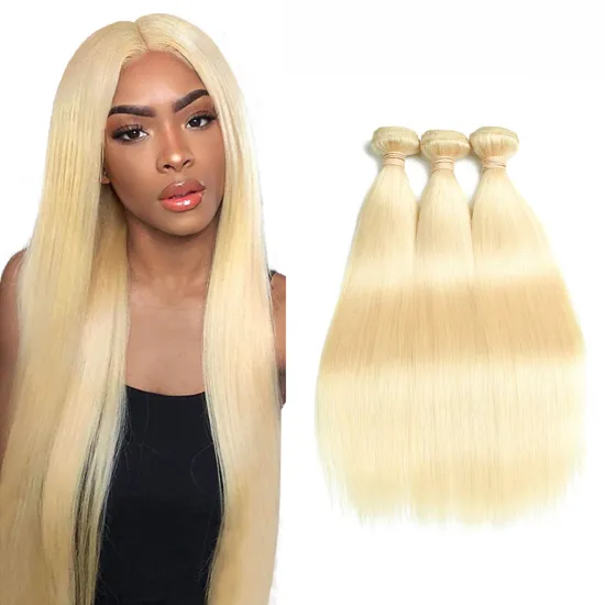 Peruvian Straight Hair Bundle Blonde 613 Color 6-26 Inch   Human Hair Remy Brazilian Hair Weave Bundles