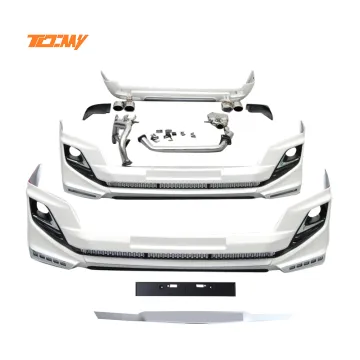 ABS Car Spoiler Bumper Lip Grille Fog Lamp Frame Kit for Toyota Prado FJ150 2012-2017