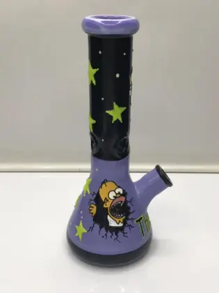 Glass Beaker Bongs with Luminous Spongebob Squarepants