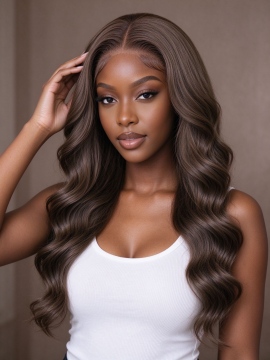 24 Inch 13x4 HD Lace Frontal Deep Wave 150% Density 6 Human Hair Glueless Wig