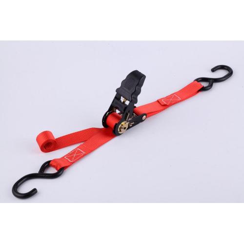 Ergonomic Handle Ratchet Tie Down Straps with S Hooks