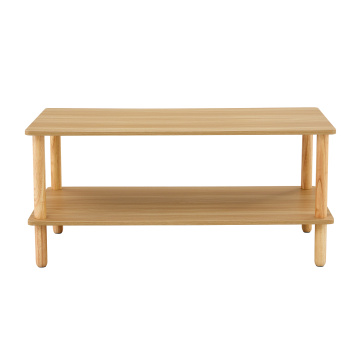 two tier square coffee table Elegant Modern Coffee Table with Dual Square Structure Supplier