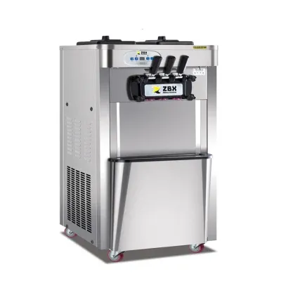 Commercial 3 Flavors Soft Ice Cream Machine 13L-30L Frozen Ice Cream Cones Machine