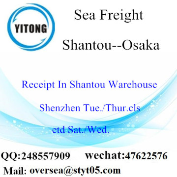 Shantou Port LCL Consolidatie naar Osaka