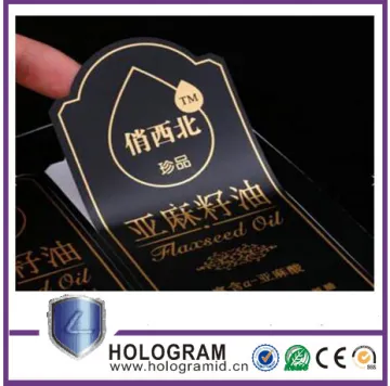 Customized plastic water bottle label