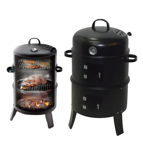 Barbecue Meat Wood Smoking Large Size Heavy Duty Bbq Barbecue Smokeless Charcoal Smoker Grill