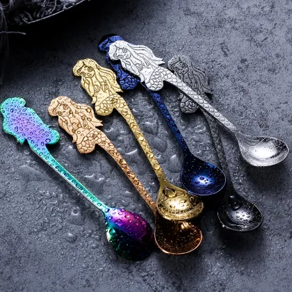 304 Stainless Steel Mermaid Spoon: A Unique Metal Coffee Cupping Spoon