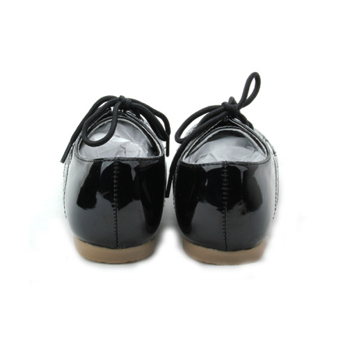 Scarpe Oxford per bambini in vera pelle nera