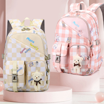 Rabbit Cartoon Printing School Backpack Girls
