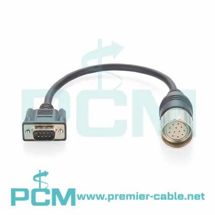 0.2m M23 to 9 Pin D-Sub Sensor Actuator Cable: Compatible Replacement for Baumer 11119257