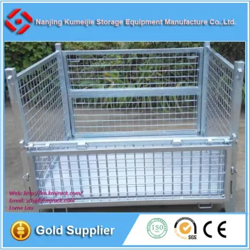 Warehouse Collapsible Steel Welding Wire Mesh Pallet Cage
