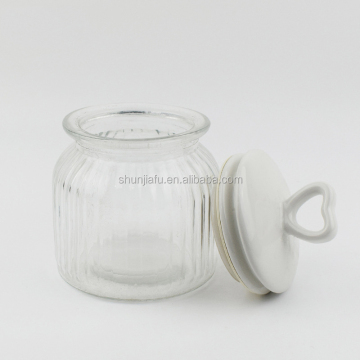 Customized Ceramic Cookie Jar with Heart Lid