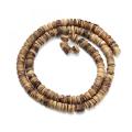 Perles en bois brunques rond 10 mm 35pcs de bijoux