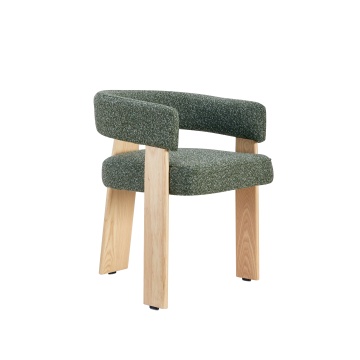 Mid-Century Rubber Wood Dining Chair