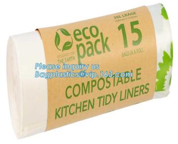 Biodegradable Kitchen Tidy Liners, kitchen tidy roll garbage bag liner, white bin liner bags large kitchen tidy bags ,tie tops b