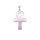 Rose Quartz Handmade Craved Ankh Pendant (20x30mm) Keychain