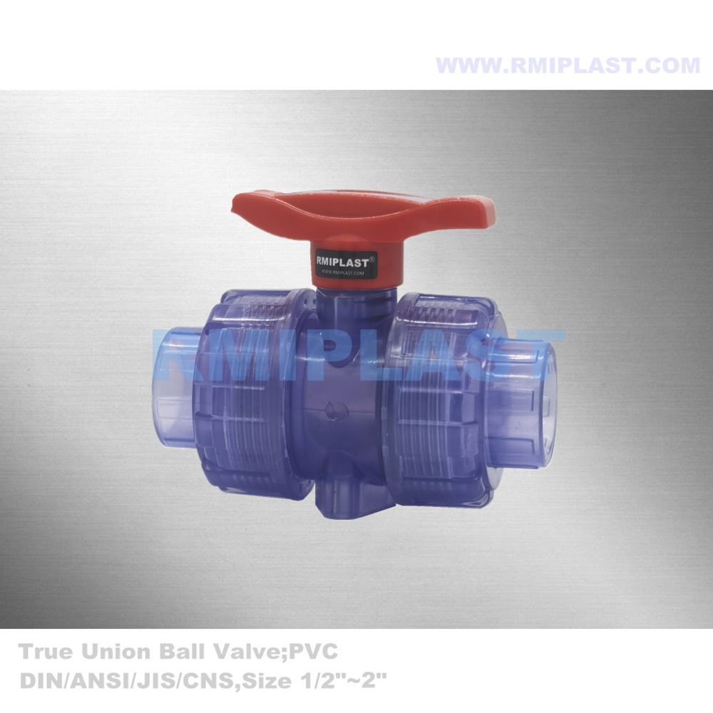 Clear PVC Ball Valve Din Ansi Jis