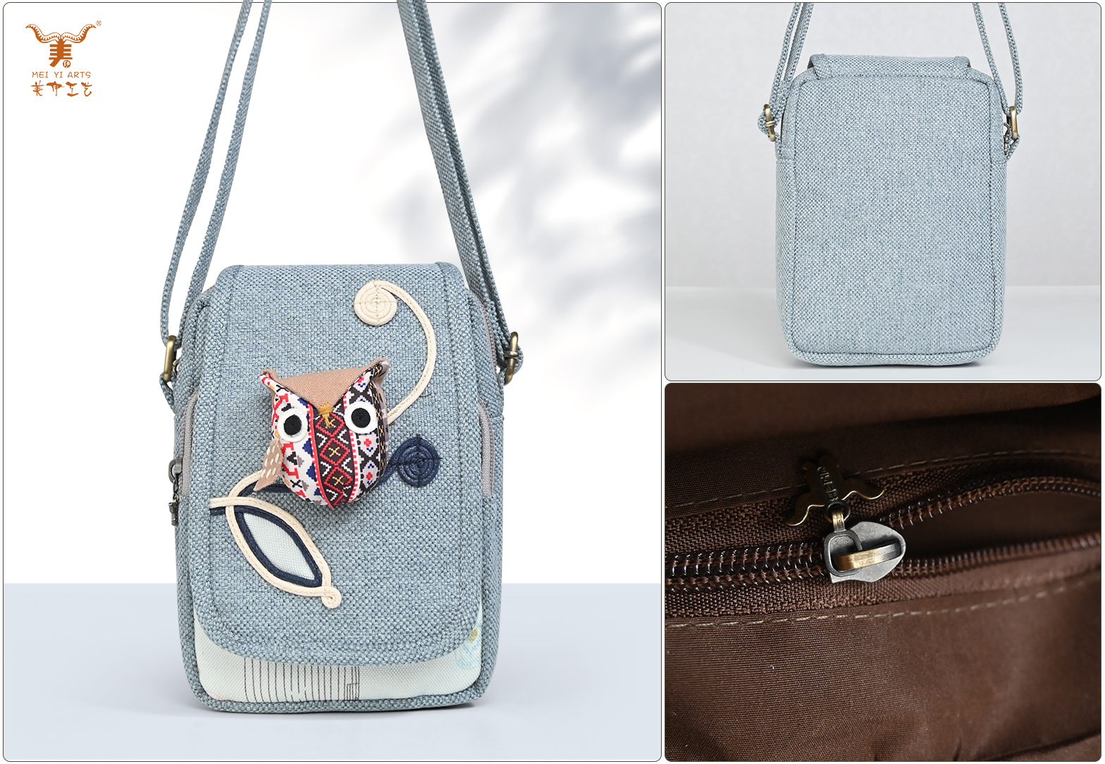 Woven Flip top crossbody bag