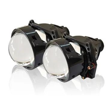 MINJIE BI LED Projector Headlight 45W Low Beam 55W High Beam Blue Lens 3.0