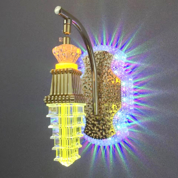 Lampada da parete con pale sconce a LED dell'arredamento in oro RGB per luce notturna camera da letto