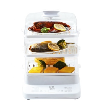 24-L Plastic 3 Layers Multi-Vegetable Electric Food Steamer - Cheap Price