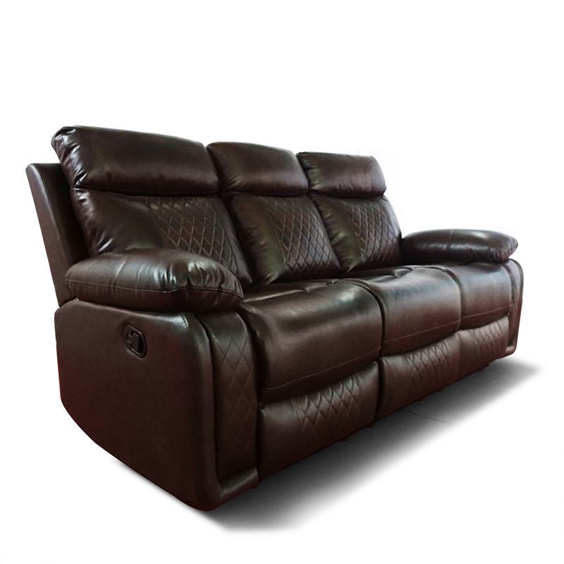 PU 3+2+1 Reclining Sofa with Console