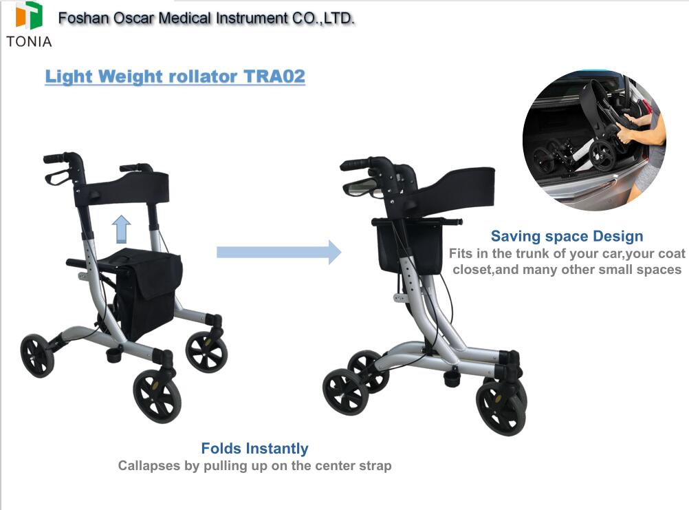 Journey Aluminium Rollator Modernes Design Walking AIDS Alternative zu Krücken TRA02