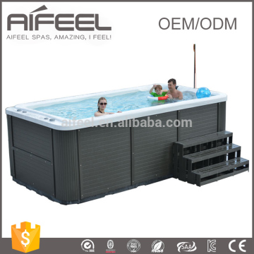 CE approved freestanding acrylic swimming pool whirlpool massage large outdoor balboa swim spa