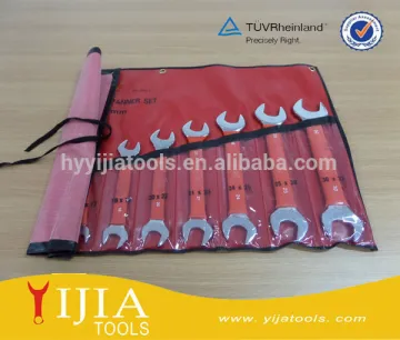 12pcs double open end spanner set with dripping handle