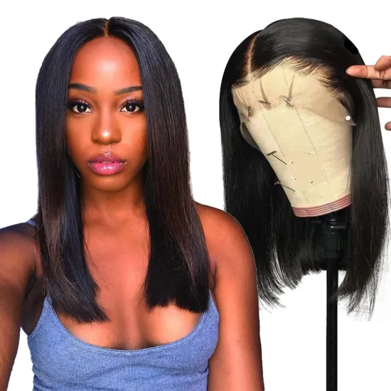 Straight Bob Wigs Human Hair Hd Full Lace Front Wig Cheap Peruvian Natural Virgin Human Hair Transparent Lace Frontal Wig Vendor