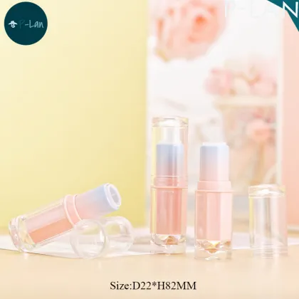 Stock 12.1mm Round Pink Color Gradient Lipstick Container