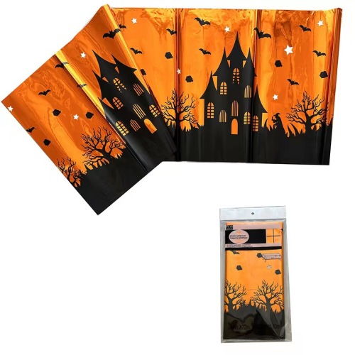 Disposable party aluminum film Halloween tablecloth