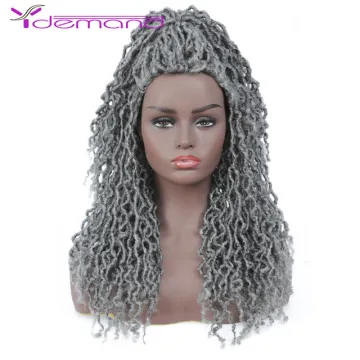 Wholesale Gypsy Synthetic Fiber 22" Long Hair Dreadlocks Wig For Black Women Y Demand Braided Faux Locs Crochet Wigs