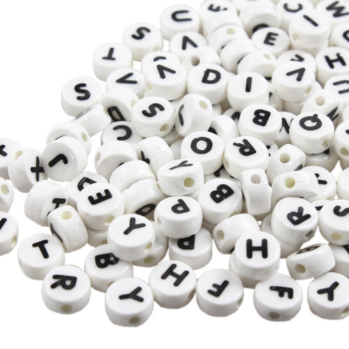 DIY Ceramic Beads Alphabet Beads 8MM