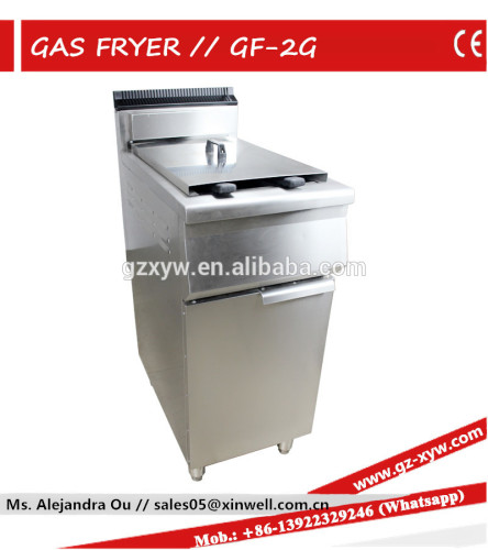 Gas Fryer GF-2G for fritadeira a gas used di fast ristorante