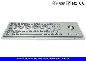 Panel Mount Brushed Metal Industrial Keyboard With Trackbal