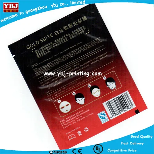 3 sides sealed plastic sugar bag with see through window